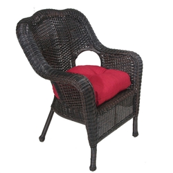 Olivia Lounge Chair in Ebony Finish by Palm Springs Rattan - 3601