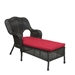 Olivia Chaise Lounge in Ebony Finish by Palm Springs Rattan - 3609