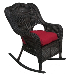 Olivia Rocker Chair in Ebony Finish by Palm Springs Rattan - 3675