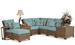 Kokomo 9 Piece Outdoor Sectional in Oyster Grey Finish by Palm Springs Rattan - 6301-SEC-9OG