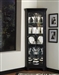 PFC Corner Curio Oxford Black Finish Display Cabinets by Pulaski - PUL-21220