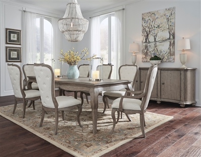 Ella 7 Piece Dining Room Set with Upholstered Back Chairs by Pulaski - PUL-P221240-70-71