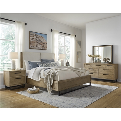 Catalina Brown Finish 6 Piece Upholstered Bedroom Set by Pulaski - PUL-P307DJ170