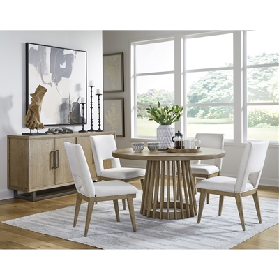 Catalina 5 Piece Round Table Dining Room Set with Upholstered Side Chairs by Pulaski - PUL-P307DJ233-32-70