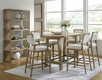 Catalina 7 Piece Counter Height Dining Room Set in Distress Wood Finish by Pulaski - PUL-P307DJ245-44-02-01