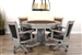 Alpine 5 Piece Round Dining Set With Reversible Table Top in Alpine Grey Finish by Sunny Designs - SD-1033AG