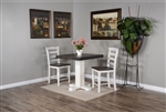 Carriage House 3 Piece Pub Table Dining Room Set with 24"H Ladderback/Wood Seat Barstool by Sunny Designs - SD-1377EC-1508EC-24