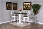 Carriage House 3 Piece Pub Table Dining Room Set with 30"H Ladderback/Wood Seat Barstool by Sunny Designs - SD-1377EC-1508EC-30