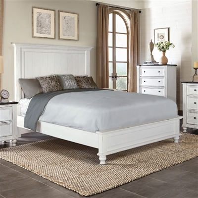 Carriage House Bed in Off-White & Dark Brown Finish by Sunny Designs - SD-2321EC-Q