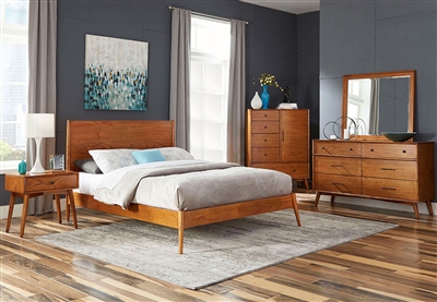 American Modern 6 Piece Bedroom Set in Cinnamon Finish by Sunny Designs - SD-2336CN
