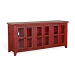 70 Inch TV Console in Burnt Red Finish by Sunny Designs - SD-3628BR-70