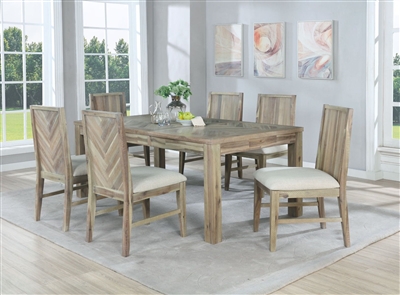 Dana Point 7 Piece Dining Room Set in Vintage Brown & Antique White Finish by Vilo Home - VILO-VH5200-7PC